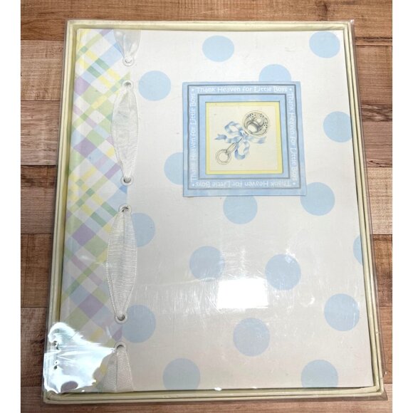 C.R. Gibson Thank Heaven For Little Boys Memory Book With Decorative Pages & Kee - Picture 1 of 5